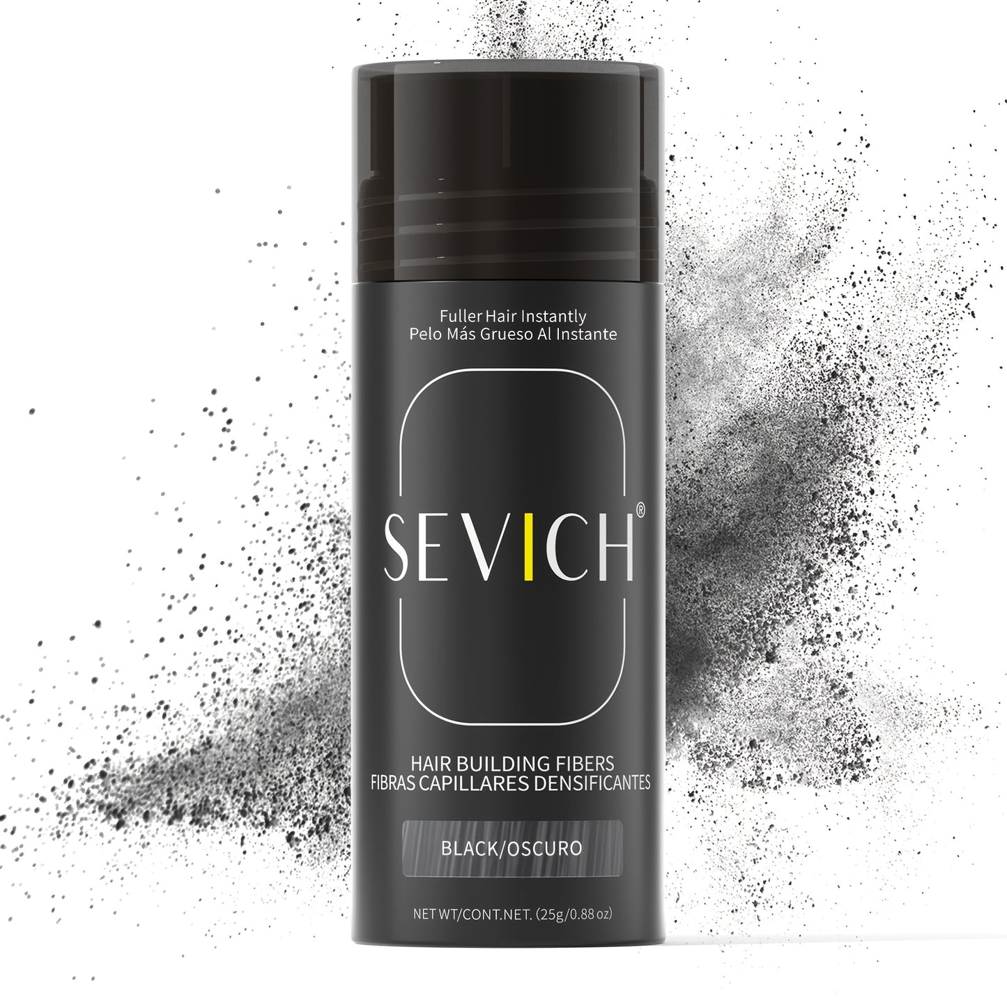 Sevich Haarverdichtungsfasern 25g - Sofortiges Verdickungspulver, Sofortige Abdeckung für Männer & Frauen, Schnelltrocknend, Langanhaltend, 5 Sekunden Abdeckung, Wasserfester Langzeit-Wurzelabdeckung