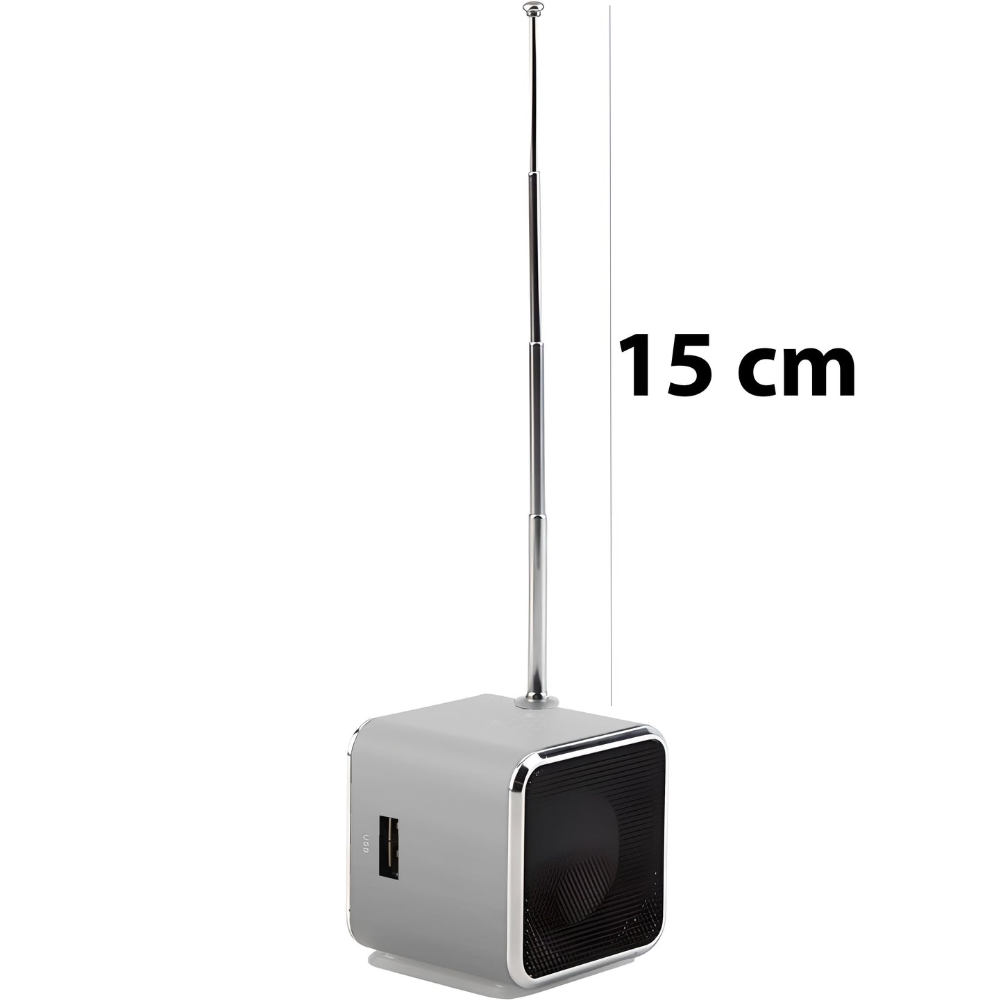 Kabelloser Lautsprecher mit UKW-Radio und LED-Hintergrundbeleuchtung, RETOO TechPro, tragbarer Mini-MP3-Player mit MicroSD-Kartenleser und USB-Anschluss, kompakter Lautsprecher mit integrierter Antenne und Akku, 3,5-mm-Klinkenanschluss für Kopfhörer, USB-