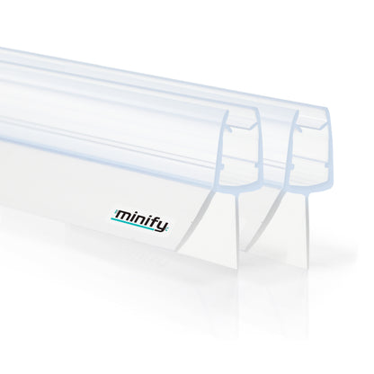 minify Duschdichtung Glastür 5-8 mm-U-Profil Transparent, Ersatz Dichtung für Duschkabine, Wasserabdichtung Glas-dusche, Schwallschutzleiste Duschwand--100cm