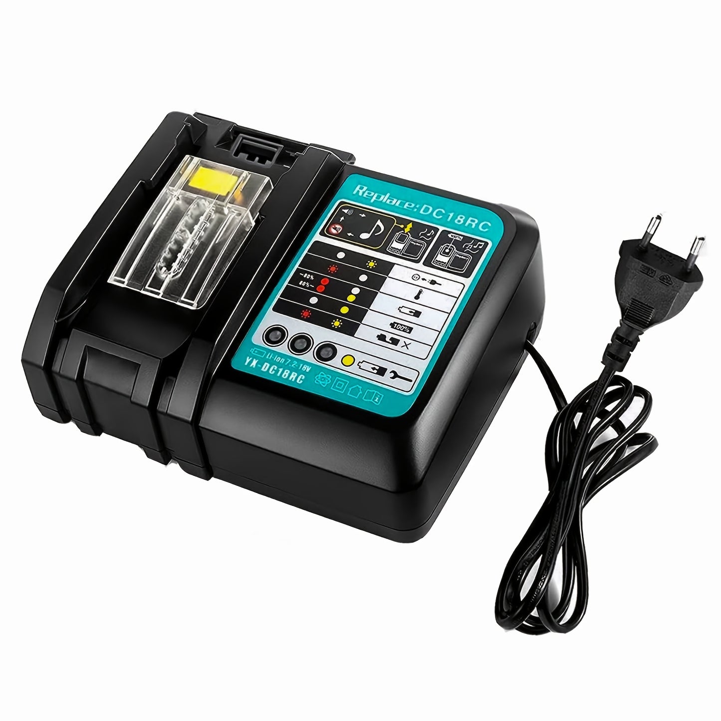 2/4/6er Pack 8.0Ah BL1850B Akku + 3A DC18RC Ladegerät Kompatibel mit Makita 18V Akkus 14.4V-18V BL1850 BL1830 BL1860 BL1840 und DC18RD DC18RC DC18SF DC18RCT DC18RF Ladegerät