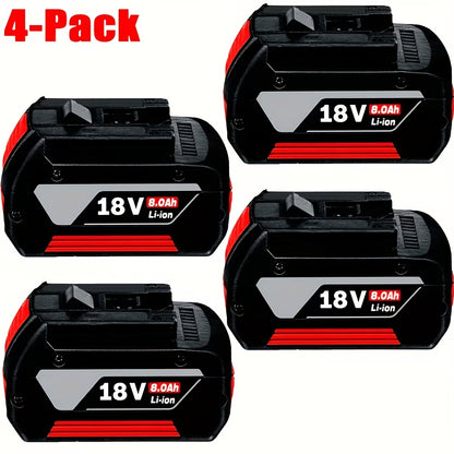 1/2/4er-Pack 18V 8AH Lithium Batterie Kompatibel mit BAT618 BAT609 BAT609G BAT610G BAT611 BAT612 BAT619 BAT619G BAT622 BAT620 Akku für Akku-Heimwerkerwerkzeuge