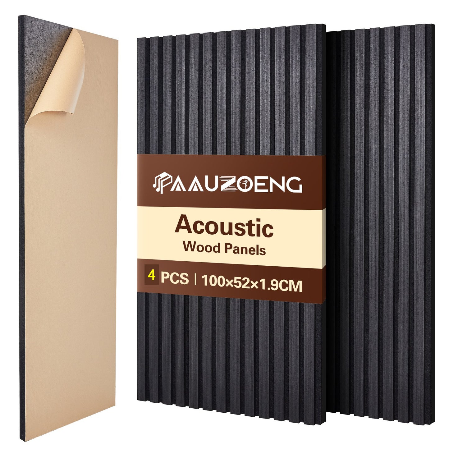 Akustikpaneele Selbstklebend 2 Stück 4 Stück 6 Stück 8 Stück Set 100X52Cm, Schallschutz Echo Reduzierung Wandpaneele aus Holzverkleidung - Akustikpaneele Holz für Wanddekoration Wohnzimmer, Büro & Home Office