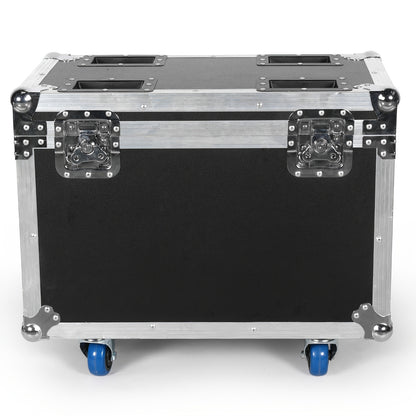 Schwarzer Flugkoffer 62,5*36,5*54,5cm mit EVA-Schaum-Trennwand, PE-Leder für 2 Stk. Moving-Head-Licht, Bühnenlicht-Flugkoffer, sturzsicher, langlebig