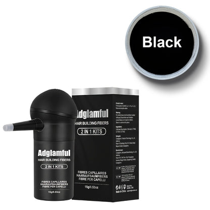 Haarfärbe-Massefaserpulver-Nachfüll-Set mit passender Düse, verdicktes Faserpulver, multifunktionales Haarfärbe-Nachfüllpulver, Haaransatz-Auffüllpulver, füllt dünnes oder spärliches Haar, geeignet für Männer  Frauen, Halloween/Weihnachten/Cosplay