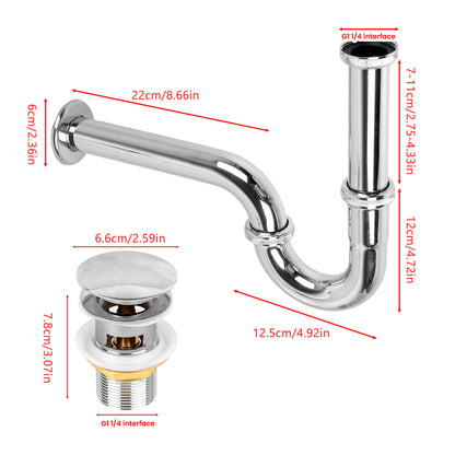 Siphon und Pop-Up Abflussventil Spülbecken Abfluss Set
