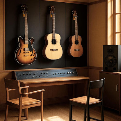 Gitarrenhalter Wandhalterung für Akustikgitarre, E-Gitarre, Bass & Ukulele, Stabiler Wandhalter für Klassische Gitarre und Instrumente