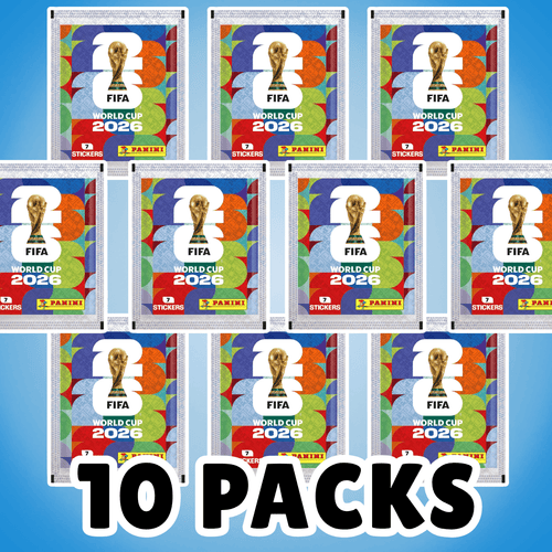 10x Fifa World Cup 2026 Sticker Tüten – 7 Sticker je Tüte – insgesamt 70 Stickern
