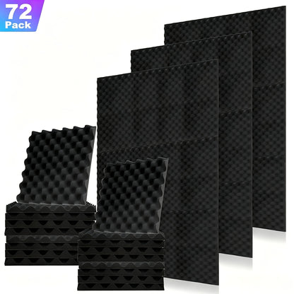 3D Akustikpaneele 30x30x2,5cm Selbstklebende Schallschutz-Schaumstoff-Wandfliesen – Studio-Schallabsorber Akustikpaneele Schallschutz-Schaumstoff für Zuhause  Büro, Lärmreduzierung 24/48/72 Stück