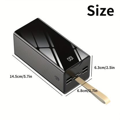 Schnelles USB-Laden, 100000mAh Powerbank mit großer Kapazität, mit Campinglampe/LED-Stromanzeige, geeignet für iPhone, Android  digitale Geräte, Akku-Pack für Outdoor-Reisen/Camping, Notfall-Akku-Pack für den Außenbereich, Geschenk für Freunde