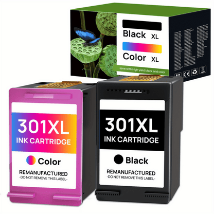 Multipack Ersatzpatronen für Drucker 301XL von HP - Ersatzpatronen für HP301 XL 301XL für HP Envy 4500 5530 5534 4504 DeskJet 2540 1510 2544 2549 OfficeJet 4630 4632 2620 2622 (schwarz, farbig)