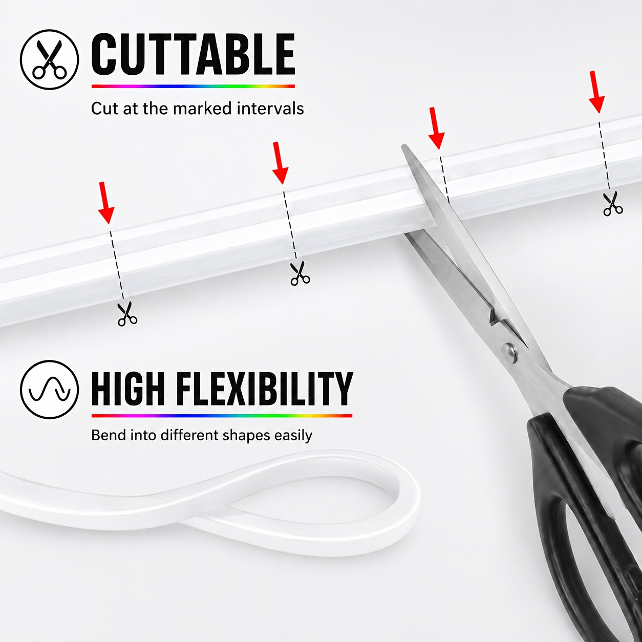 5M/10M/20M RGB Neon Lichtleiste mit Farbeinstellung über App, Fernbedienung, Timer-Einstellung, flexibel und zuschneidbar, und Musik-Rhythmus-Modus, perfekt für Bühnenbeleuchtung, Dekoration, Geschenk
