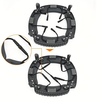 1/4/6/10/12er-Pack LED Ring Baumbeleuchtung, Außenbeleuchtung, Landschaftsbeleuchtung, Hochspannungswicklung (Nicht-Solar), 12W Ring LED Baumleuchte, IP65 Boden-Landschaftsleuchte, Rasenleuchte, Europäischer Standard Ohne Stecker, Ring Fliesen Außenmontag