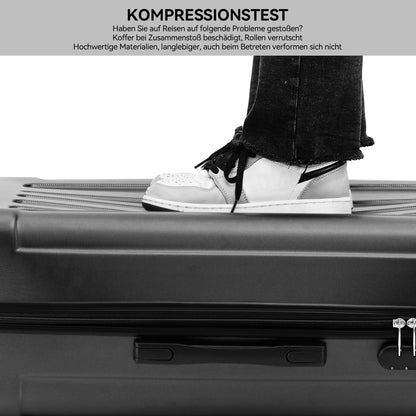 BEIBYE 2045 Zwillingsrollen 3tlg. Reisekoffer Koffer Kofferset Trolleys Hartschale in 20 Farben