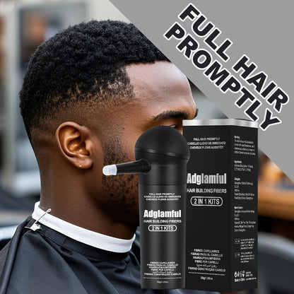 Adglamful 30G Faserpulver für Haare, 1 Stück Design mit Sprühdüse, geeignet für Menschen mit dünner werdendem Haar, zum Ausfüllen von Haaransatz  Scheitel