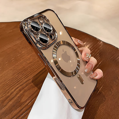 Handyhülle: Neue Luxus-Plattierung TPU-Material Kratzfeste Weiche Hülle für iPhone 11, 12, 13, 14, 15, 16 Plus Pro Promax, Mit Drahtloser Ladung Elektromagnetischer Saugkraft, / QBJTCXDDTPU