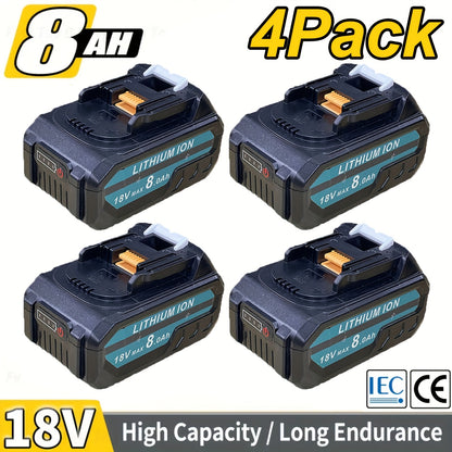 1/2/4/6/8er Pack 8,0Ah BL1850B Akku + 3A DC18RC Ladegerät für Makita 18V Akkus 14,4V-18V BL1850 BL1830 BL1860 BL1840  DC18RD DC18RC DC18SF DC18RCT DC18RF, nur Ladegerät oder nur Akku, nur Ladegerät