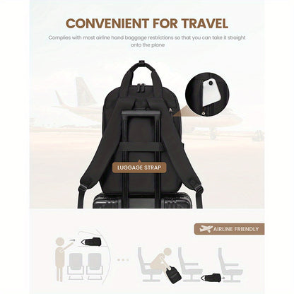 LOVEVOOK Damen Rucksack, Großer Schulrucksack für 15,6  43,94 cm Laptop, Reiserucksack, Handgepäck, Flugzeug 40 x 20 x 25, Leichter Business-Reiserucksack, Geschenk für Frauen