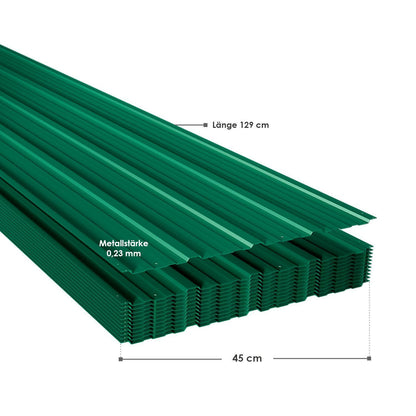 Profilblech Anthrazit Grau Grün, Verzinkter Stahl, UV-beständig und witterungsfest, 0,23 mm Materialstärke, inkl. Montagematerial