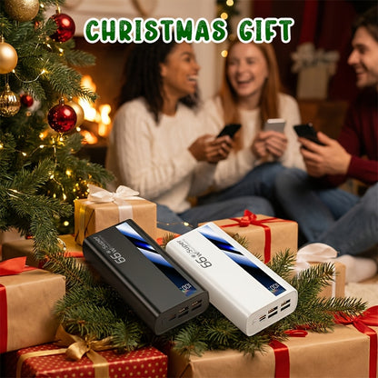 Ein 60000mAh Powerbank mit Schnellladefunktion, Smart Digital Display, Lithium-Polymer-Technologie, bietet eine hohe Kapazität zum gleichzeitigen Aufladen mehrerer Geräte, perfekt als Weihnachtsgeschenk und einfach zu transportieren.