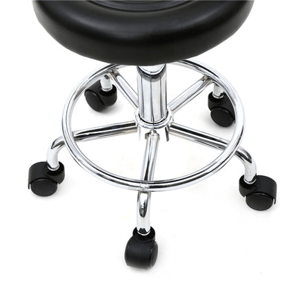 360° runde Salonstuhl mit Rückenlehne und Linien, professioneller, verstellbarer Salonstuhl, moderner Barhocker mit drehbarem PU-Leder, Armlehne für Küche, Esszimmer, Wohnzimmer, Bistro, Spa