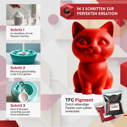 5kg DIY Giesspulver hochweiß detailgenau Xyrarock perfekt Gießen für Figuren Modelle für Silikonformen Maximale Kreativität