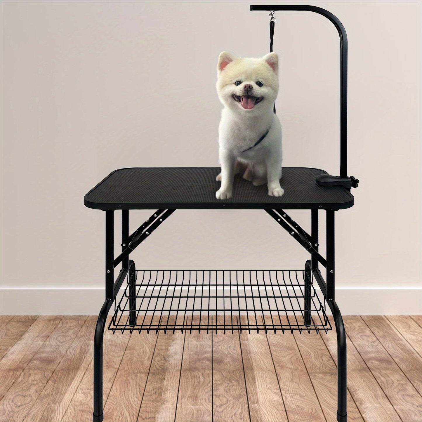 Verstellbarer Grooming Tisch für Hunde und Katzen, mit Schnalle und faltbarem Design