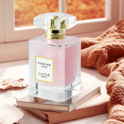 LASTAR Paris Forever Love Parfüm 55ml (1.86Oz), Romantischer Blumenduft mit Rose, Jasmin, Vanille & Patchouli, Sanfter & Frischer Duft, Langanhaltend, Elegante Pinke Glasflasche mit Goldener Kappe, Festival Geschenk für Unisex