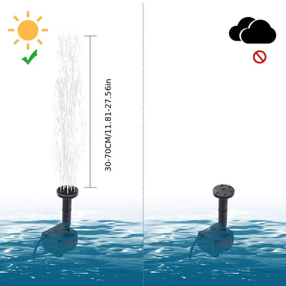 2.5W Solar Schwimmender Wasserbrunnen Pumpe, IPX8 Vogeltränke Brunnen Wasser Pumpe Solarbetrieben mit 8 Erweiterungen, Solarbetriebene Wasserbrunnen Pumpe für Vogeltränke, Garten, Teich, Pool, Outdoor Aquarium Dekor