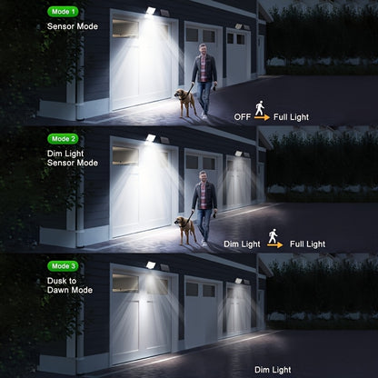 1/2/4 Stück 252LED Solarleuchten für den Außenbereich, verbesserte Split Human Body Sensor Leuchte für den Außenbereich mit Solar-Fernbedienung, Solar-Sicherheitsleuchten für den Garten, Garage, Terrasse, Veranda und Gartenbeleuchtung, Solar Sensor Leucht
