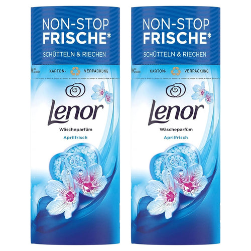 Lenor Wäscheparfüm Aprilfrisch 2er Set – 2×160 g Duftperlen für Wäsche, Aprilfrisch Duft, dosierbar - direkt in die Trommel