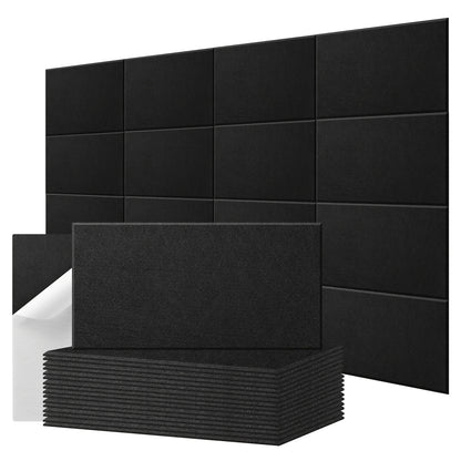 16er-Packung selbstklebende Akustikschaumstoffplatten zur Schalldämmung in Aufnahmestudios, Konferenzräumen und Übertragungsbereichen - Schaumstoffmaterial zur Reduzierung von Rauschen