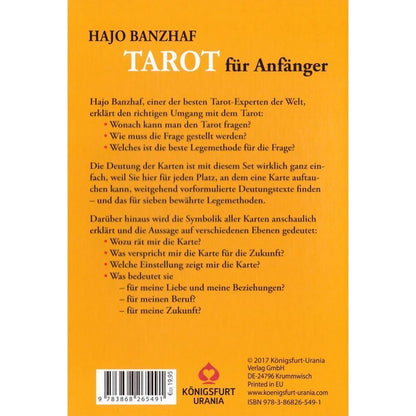 Tarot für Anfänger - Taschenbuch - Set mit Buch und Karten - Hajo Banzhaf - 128 S. - Deutsch - 2017 - Königsfurt Urania - EAN 9783868265491