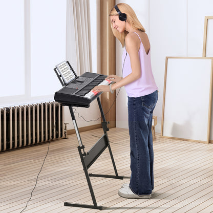 VEVOR 61-tastiges digitales Keyboard, elektrisches tragbares Klavier mit verstellbarem Ständer