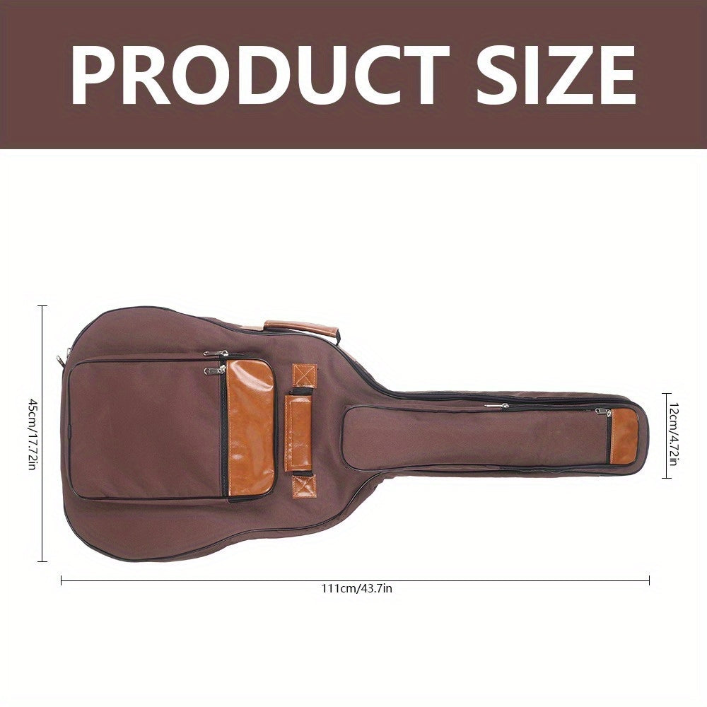 106,68 cm Doppelschulter Verdickte Hochwertige Gitarrentasche Oxford-Stoff-Gitarrenrucksack Zusätzlich  Dickere Instrumententasche