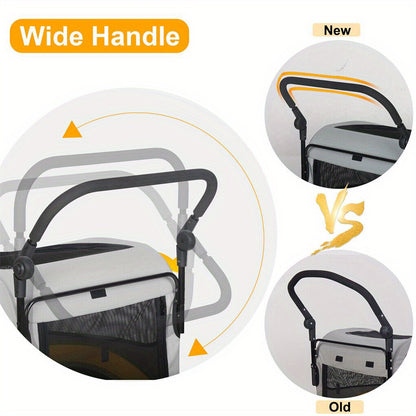 Faltbarer Kleinhundewagen, Rollwagen für Haustiere, 4 Räder, für Hunde und Katzen (M/L/XL)