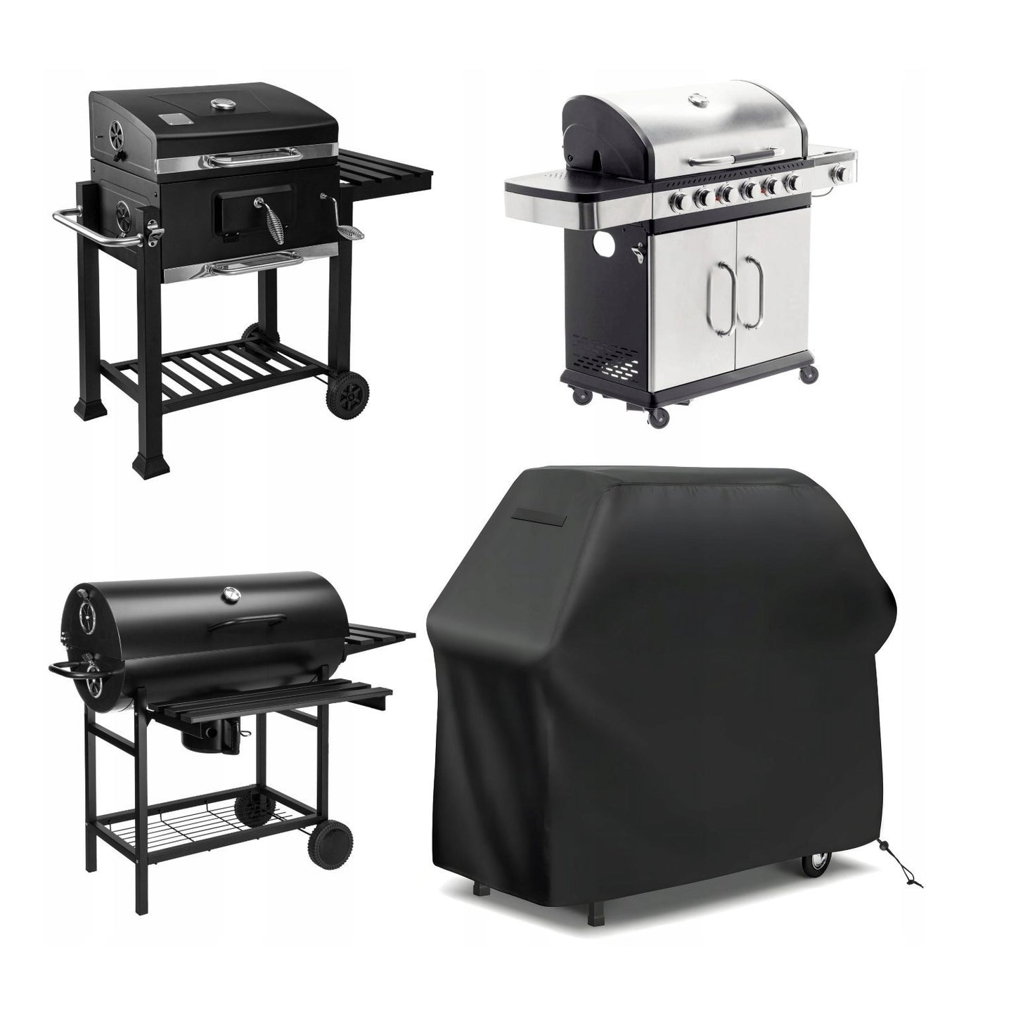 GRILL-ABDECKSCHUTZ FÜR GRILL, MÖBEL UND FAHRRAD, WASSERDICHT XXL 127x61x102cm. Universelle Schutzplane aus Oxford-Gewebe, beständig gegen Regen, Schnee und UV-Strahlen. Langlebiger Schutz für Gas- und Holzkohlegrills, Gartenmöbel und Fahrräder. UV-beständ