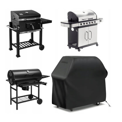 GRILL-ABDECKSCHUTZ FÜR GRILL, MÖBEL UND FAHRRAD, WASSERDICHT XXL 127x61x102cm. Universelle Schutzplane aus Oxford-Gewebe, beständig gegen Regen, Schnee und UV-Strahlen. Langlebiger Schutz für Gas- und Holzkohlegrills, Gartenmöbel und Fahrräder. UV-beständ