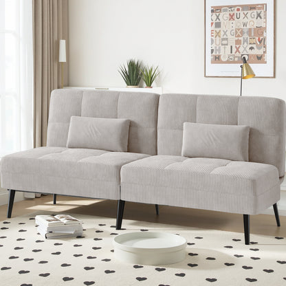 Sofa Schlafsofa mit Schlaffunktion, überzug Futon Klappsofa, Bettcouch, ecksofa, Couch Gästebett, 3-Sitzer Sofa, mit verstellbare Rückenlehne aus Stoff