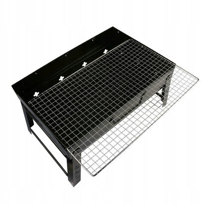 Tragbarer faltbarer Touristengrill, Gartenkohle-Grill, kompakt nach dem Zusammenklappen, mit ergonomischem Griff für einfaches Transportieren, witterungsbeständig, schnelles Bauen, mit abnehmbarem Feuerofen, ideal für Reisen, Camping, Picknicks, Gemüsebee