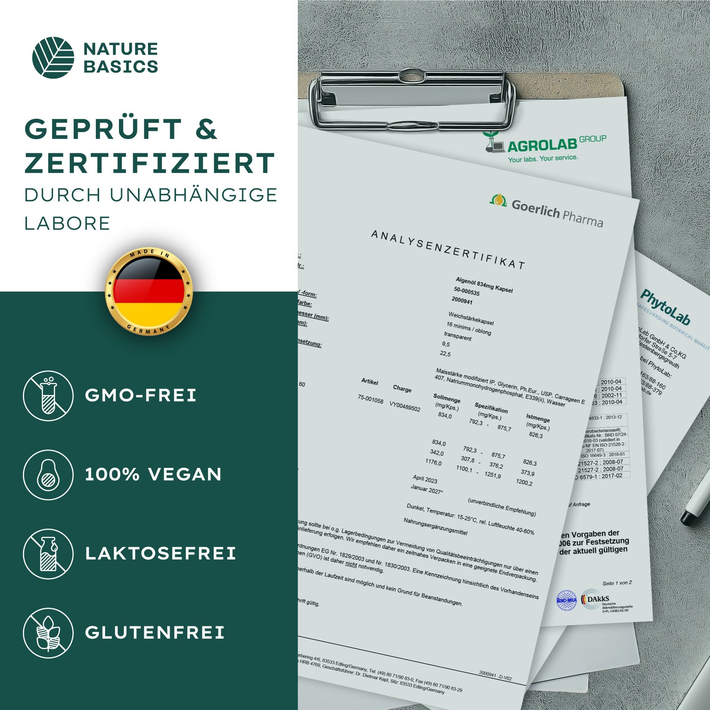 Eisen - 180 Kapseln hochdosiert - 14mg Eisen & 80mg Vitamin C pro Kapsel - aus Curryblatt & Hagebutte - Zertifiziert & Nachhaltig im Glas - abgefüllt & laborgeprüft in Deutschland - made in Germany
