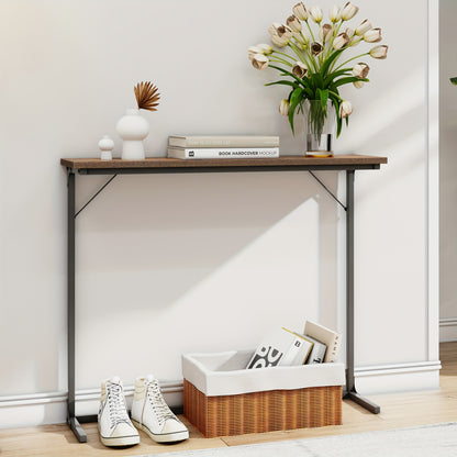 Konsole Tisch, Schmaler Sofatisch, Flurtisch, Beistelltisch, 100 X 24 X 80cm, Rustikal