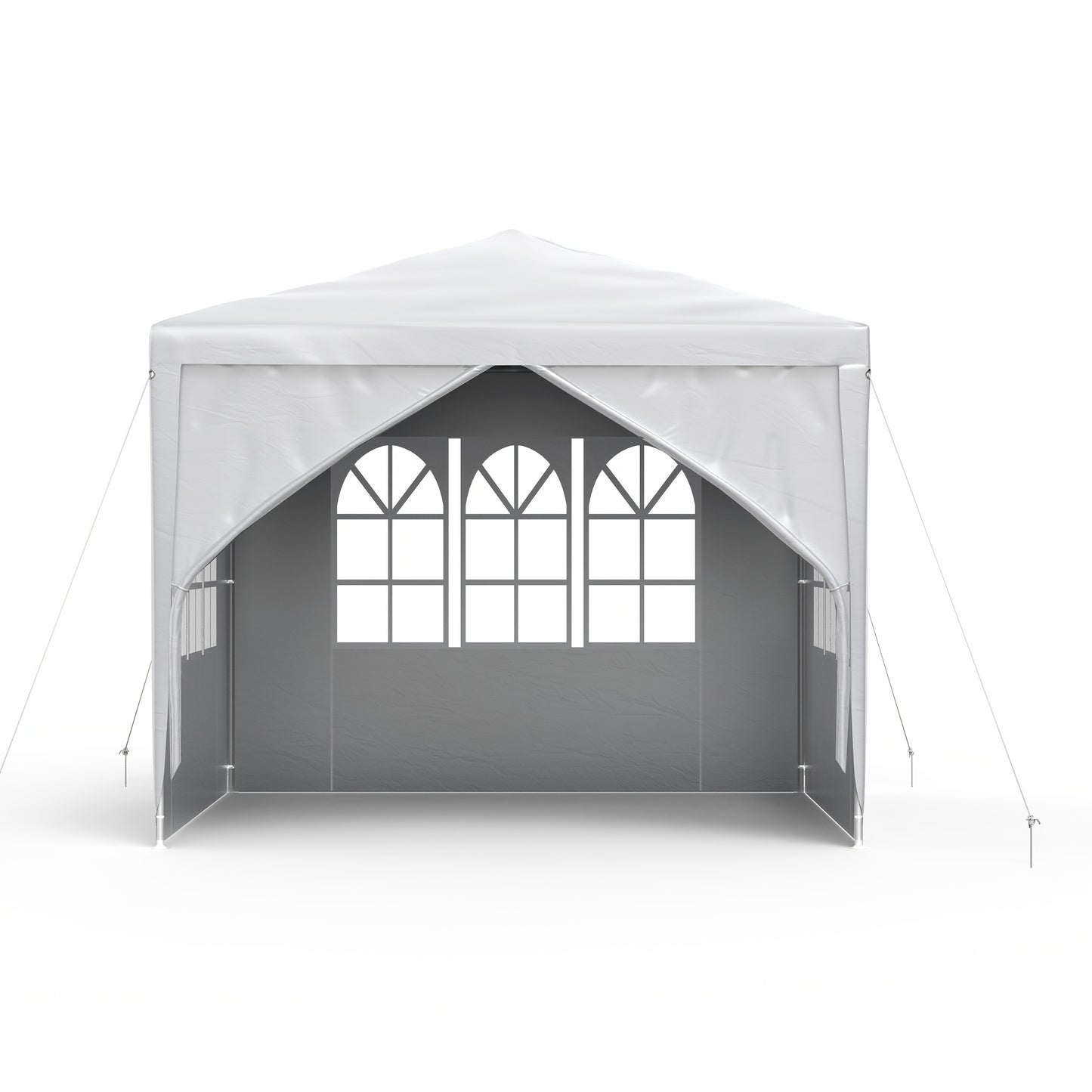 3 x 3 M Pavillon Party Zelt Garten Pavillon mit 4 Seitenwänden Sonnenschutz UV-Schutz für Garten, Party, Hochzeit, Picknick