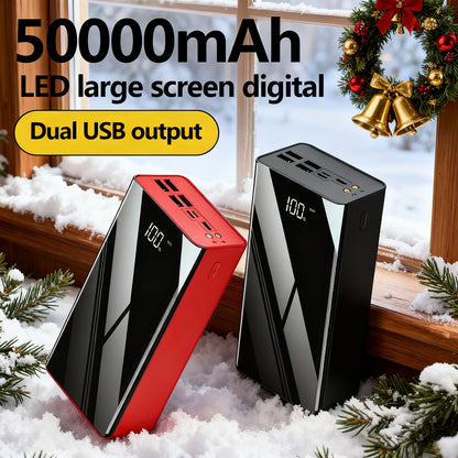 Schnelles USB-Laden, 100000mAh Powerbank mit großer Kapazität, mit Campinglampe/LED-Stromanzeige, geeignet für iPhone, Android  digitale Geräte, Akku-Pack für Outdoor-Reisen/Camping, Notfall-Akku-Pack für den Außenbereich, Geschenk für Freunde
