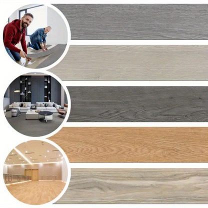 18-36 Stk. Vinyl-PVC-Bodenbelag, selbstklebende Vinyl-Fliesen, optische Eiche, 2,5-5 m²
