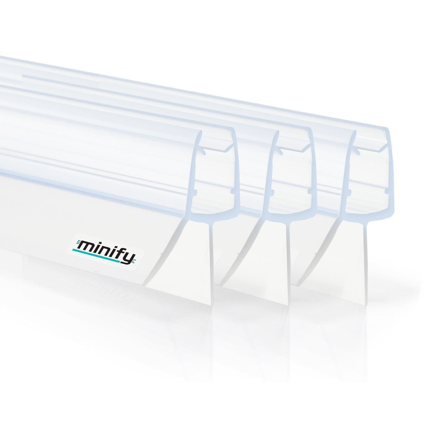 minify Duschdichtung Glastür 5-8 mm-U-Profil Transparent, Ersatz Dichtung für Duschkabine, Wasserabdichtung Glas-dusche, Schwallschutzleiste Duschwand--100cm
