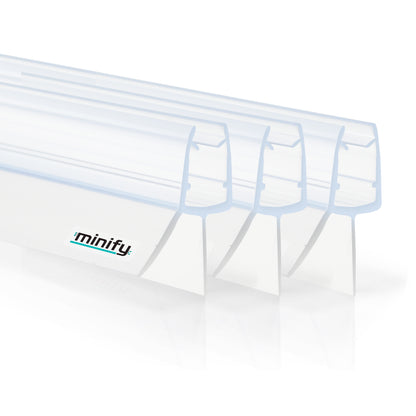 minify Duschdichtung Glastür 5-8 mm-U-Profil Transparent, Ersatz Dichtung für Duschkabine, Wasserabdichtung Glas-dusche, Schwallschutzleiste Duschwand--100cm