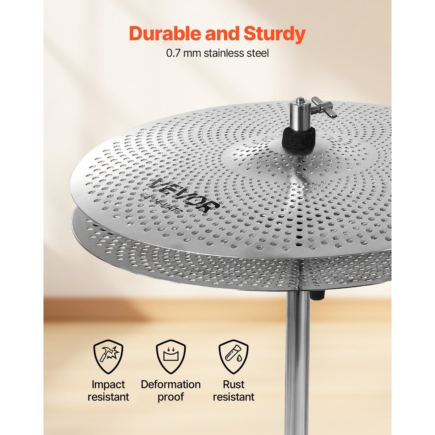 VEVOR Low Volume Becken Set 4 Stück 14 16 18 20 Zoll Becken für Schlagzeug