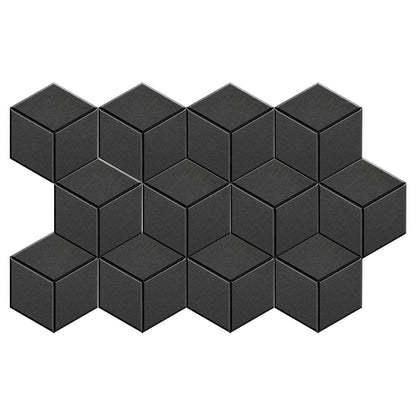 12/24 Stück Selbstklebende Akustikpaneele Schallschutz Schaumstoffplatten, Hochdichte Schallabsorptionsplatten mit, Einfache Installation für Heimstudio, Büro, Theater - Modernes hexagonales Musterdesign in Schwarz/Grau/Weiß, Studio Akustik Behandlung