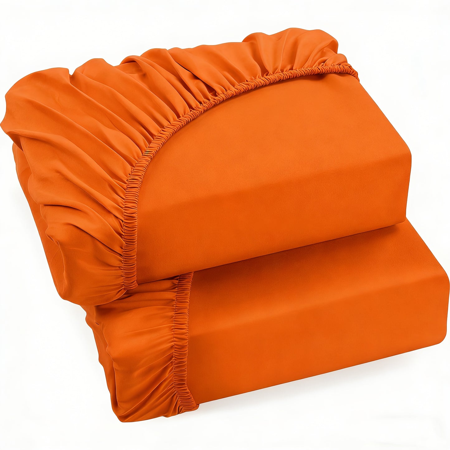 2er-Pack 100% Baumwolle Jersey Spannbetttuch 130g/m², Vollbaumwoll-Spannbettlaken, 30cm Rock, Hypoallergen, Atmungsaktives Bettlaken, Geeignet für Schlafzimmer, Wohnheim und Gästezimmer, Maschinenwaschbar, Bettwäsche mit elastischen Ecken