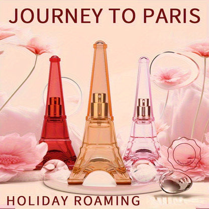 Ein Damenparfüm aus der Reise nach Paris, mit einem angenehmen Blumenduft, langanhaltendem Aroma, gelber Flasche, ein ideales Geschenk